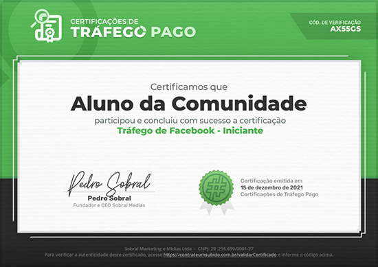 Certificação Subido